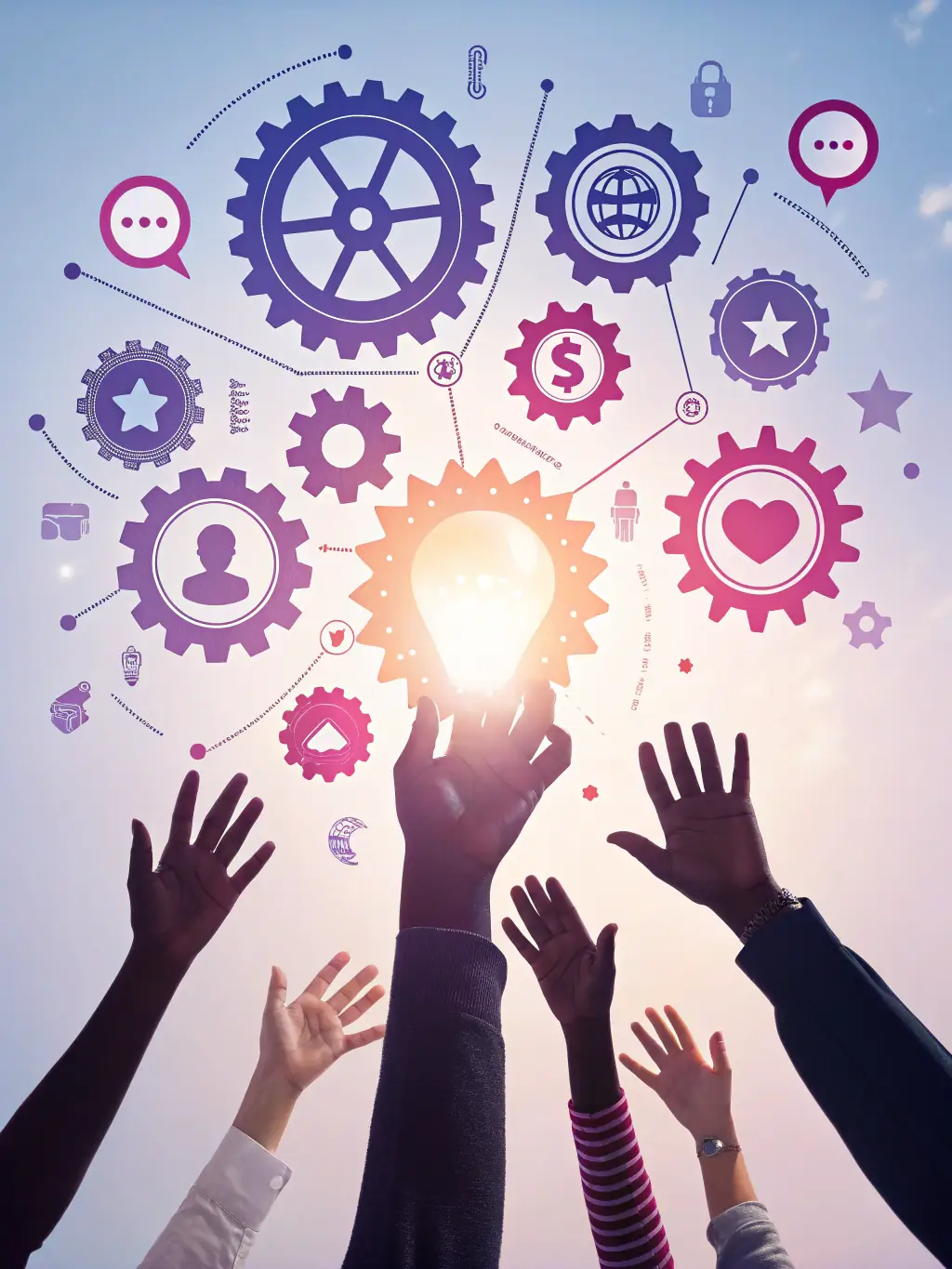 A graphic illustrating the benefits of a partnership, such as increased revenue, client satisfaction, and market differentiation.